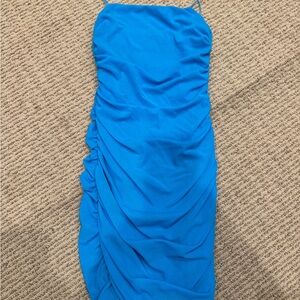 Hello Molly Vibrant Blue Strapless Dress